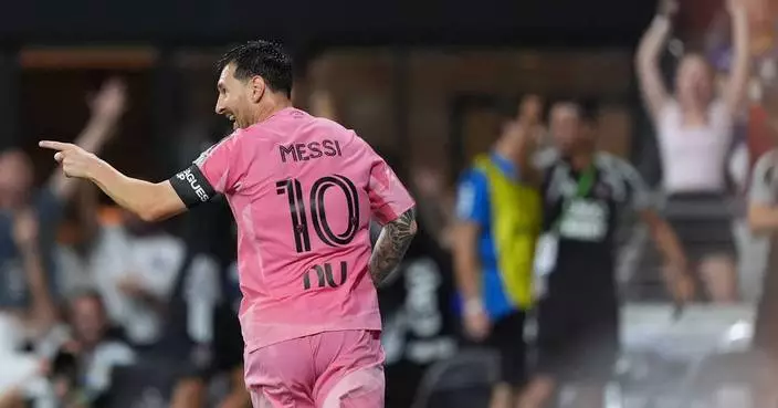 Lionel Messi scores his first 2 goals since the World Cup as Inter Miami beats San Luis 4-2