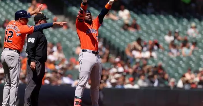 Allen hits go-ahead sacrifice fly, Houston bullpen allows just a run as Astros beat Giants 2-1