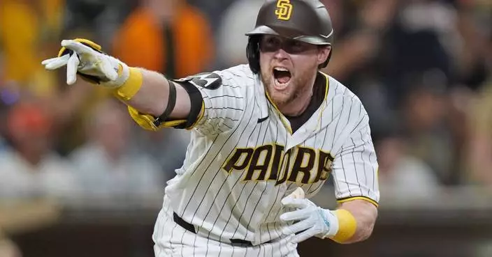 Cronenworth's single gives Padres 6-5 win over Giants after Miller blows save