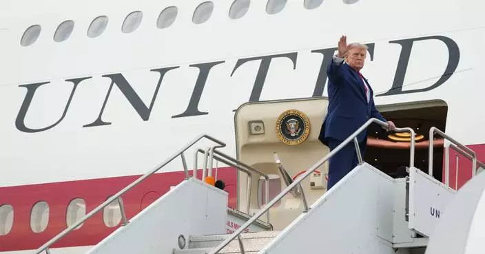 The Latest: Trump says he was taken off Air Force One last month due to threat