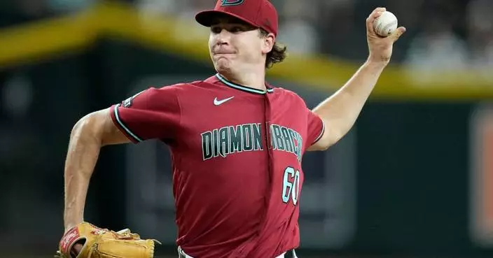 Bratt Ks 9 in 7 1-hit innings for 1st win in majors, helping Diamondbacks rout Padres 10-4