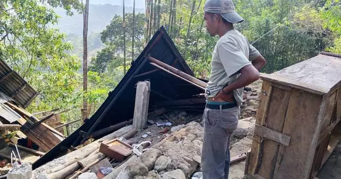 Magnitude 7.7 earthquake strikes off Indonesia's coast, toppling buildings and killing at least 2