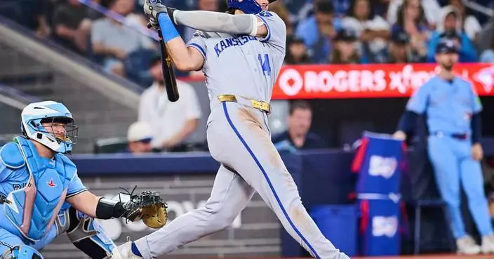 Caglianone goes 5 for 6 with HR, 6 RBIs to power the Royals past the Blue Jays 13-2
