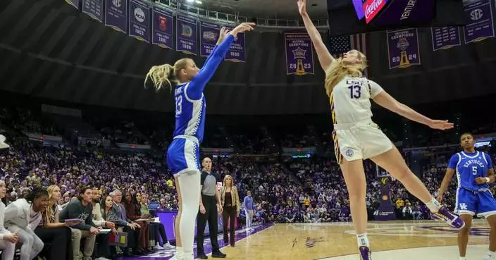 Kate Koval of Ukraine leaves LSU following the Tigers' signing of a Russian player