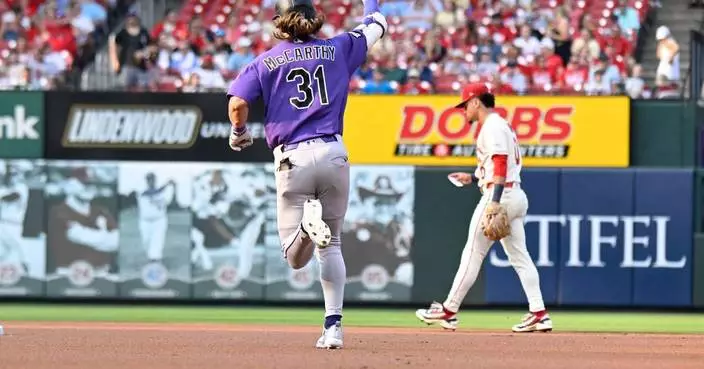 Jake McCarthy homers twice as the Rockies get past the Cardinals, 8-6