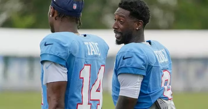 Receiver Carnell Tate leans on Calvin Ridley as Titans rookie learns new offense