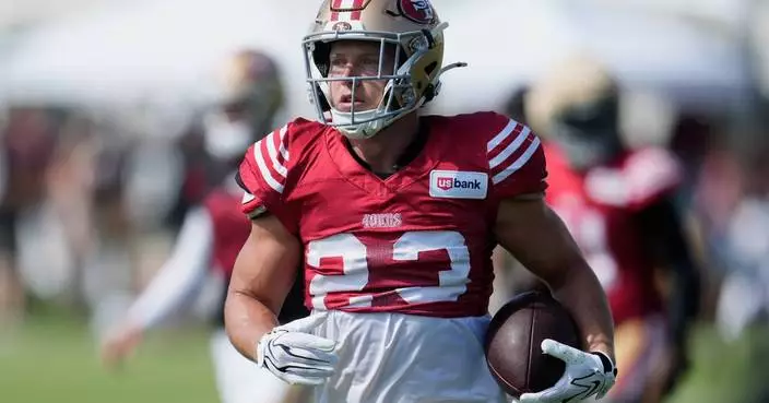 McCaffrey sits out practice with 'tightness' as the 49ers manage his workload