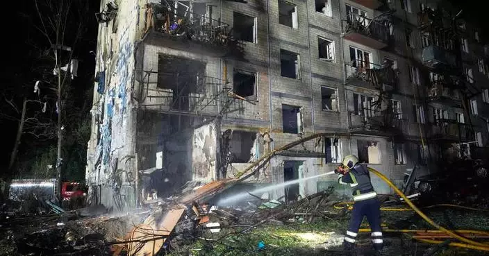 Russia hits Ukrainian capital with ballistic missiles and drones killing 3 and wounding over a dozen