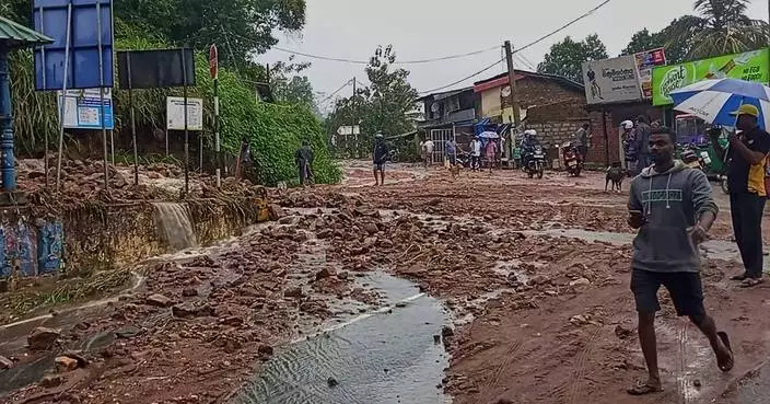 Sri Lanka closes some schools as heavy rains trigger floods and mudslides, killing 5
