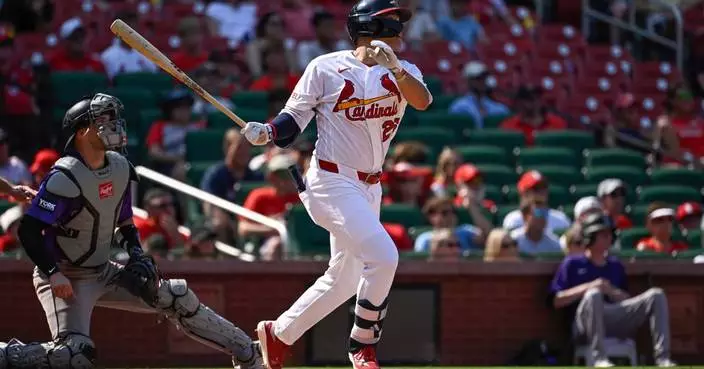 JJ Wetherholt hits tiebreaking double and Alec Burleson homers as Cardinals top Rockies 7-4