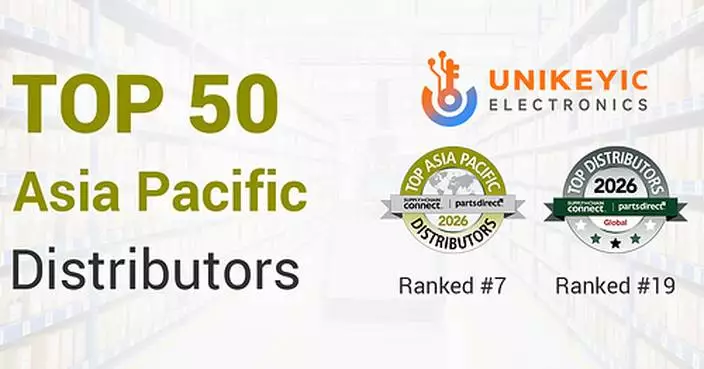 Unikeyic Electronics Ranked No. 7 on Supply Chain Connect's 2026 Top 50 Asia Pacific Distributors List