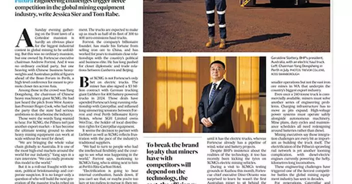 XCMG's Electric Mining Push Featured in The Australian Financial Review