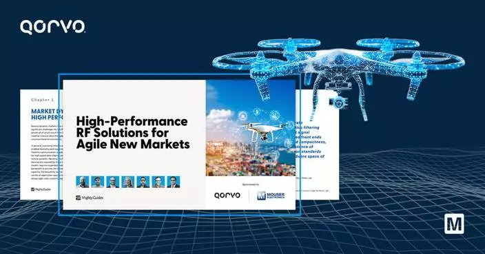 Mouser Releases New Qorvo eBook on RF Solutions for Drones, SATCOM and IIoT Next-Generation Markets