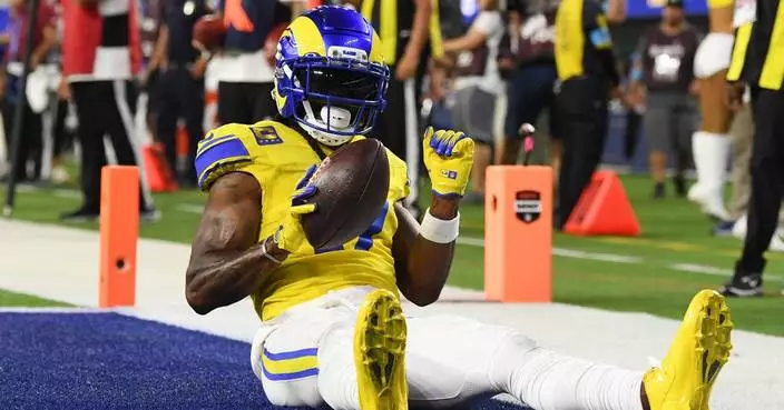 Rams' depth shines as Adams, Young step up for injured Nacua, Garrett in blowout of Giants
