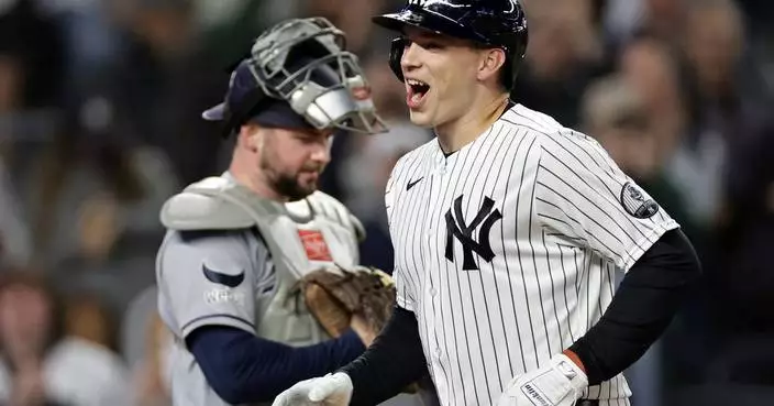 Ben Rice hits 40th and 41st homers as Yankees beat Rays 9-2 a day after Tampa Bay clinches AL East