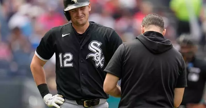 White Sox infielder Colson Montgomery departs game against Guardians after being hit by pitch