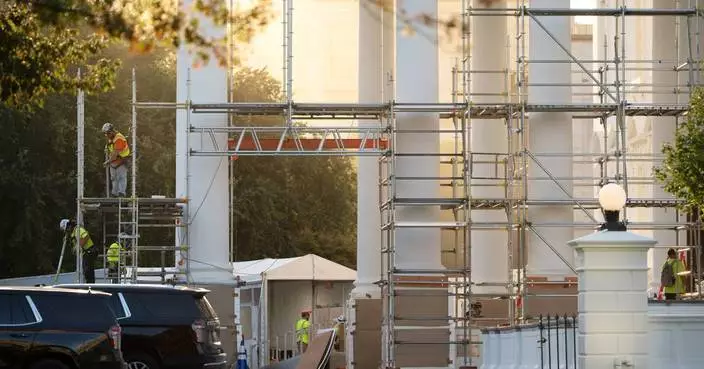 Trump's White House North Portico project nears completion with shroud and scaffolding taken down