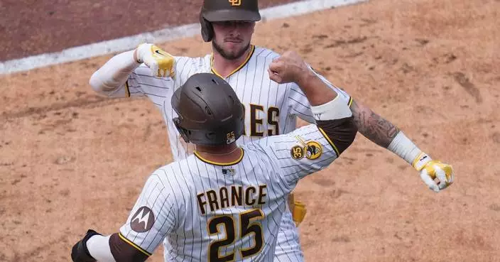 Merrill homers twice and drives in 6 runs in the Padres' 9-2 victory over the Nationals