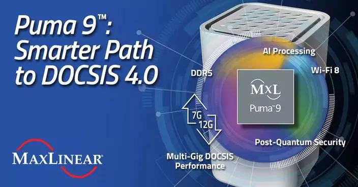 MaxLinear Launches Puma™ 9, Enabling Operators to Accelerate AI-ready DOCSIS® 4.0/3.1+ Multigigabit Services while Slashing Deployment Costs
