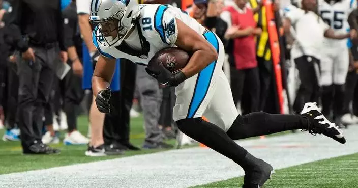 Panthers WRs Jalen Coker, Xavier Legette miss practice with injuries ahead of Week 3 game vs. Browns