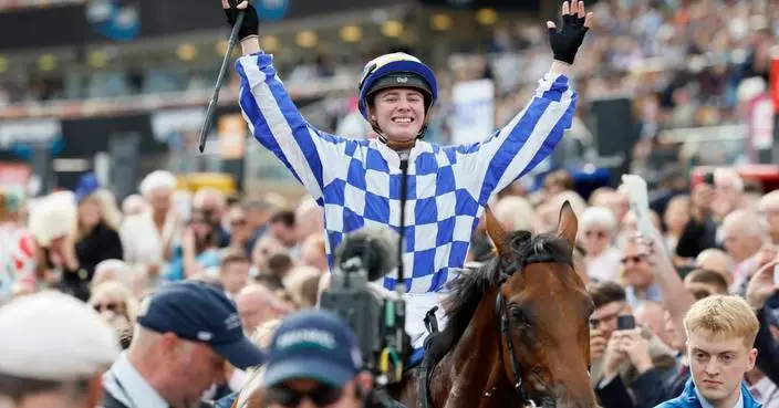 Saffie Osborne makes history as first female jockey to win a British Classic