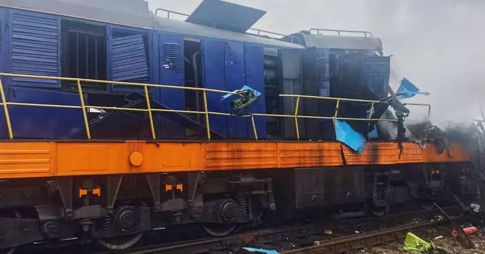 Russian drone hits train near Ukraine-Poland border soon after visiting dignitaries passed through