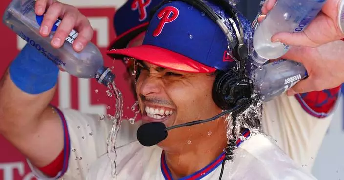 Luzardo strikes out 12 in 1st career shutout; Schwarber homers in Phillies' 1-0 win over Braves