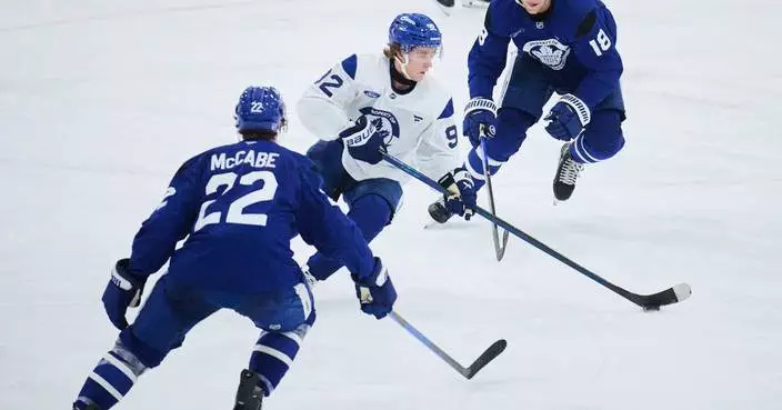 No. 1 pick Gavin McKenna flashes elite playmaking in first Maple Leafs practice