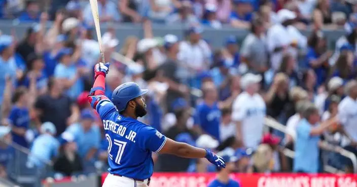 Guerrero has four hits, including first HR at home, as Blue Jays thump Orioles 8-1