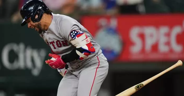 Boston's Willson Contreras has bruised right hand after hit by Jakob Junis pitch in 4-3 win at Texas