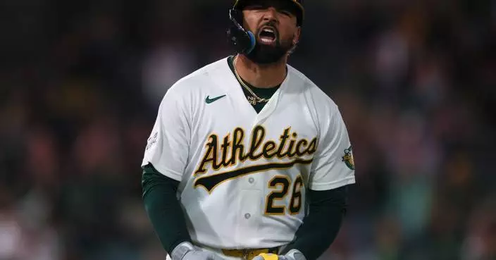 Athletics rally with 2 homers in 8th to complete comeback in 9-7 win over Angels
