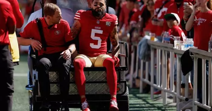 Receiver Mike Evans is ruled out for the 49ers with a rib injury