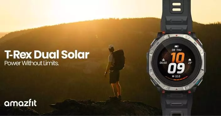 Amazfit Introduces T-Rex Dual Solar, the First AMOLED Smartwatch with Dual-Sided Solar Charging