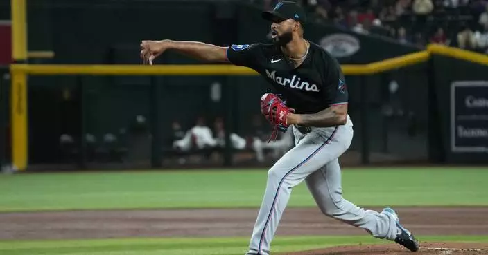 Marlins hold off Diamondbacks 4-3 with Sandy Alcantara getting 1st career save