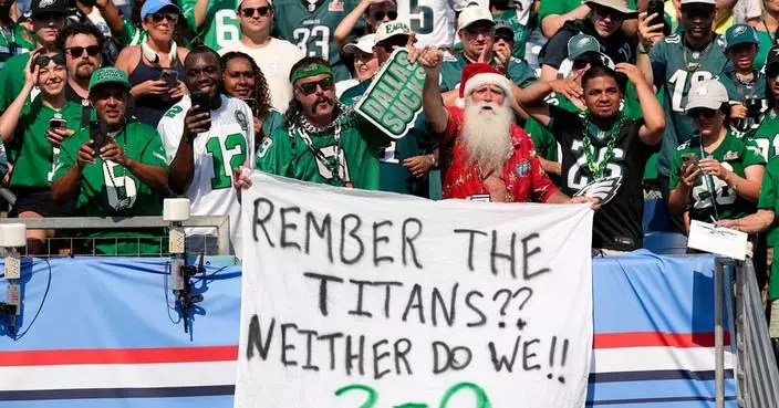 Saleh’s Titans fall to 0-2 after blowing a late lead in a 24-20 loss to the Eagles
