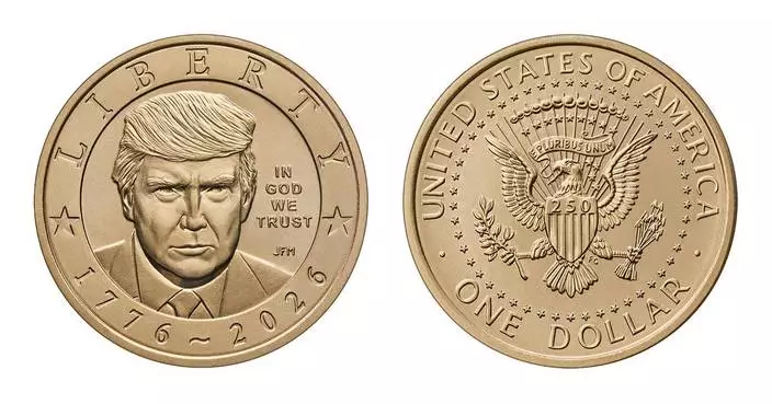 Heads or tails? $1 coin with Trump's face and gold finish to go on sale