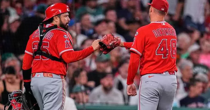 Reid Detmers strikes out 9 as Angels beat Red Sox 6-1, ending Boston’s streak
