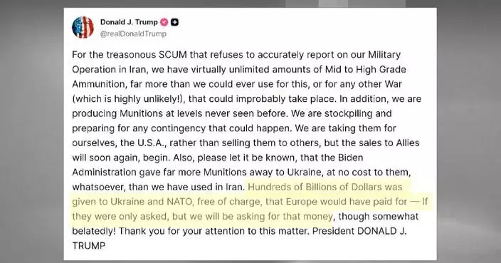 Trump says US to seek repayment from Europe for aid in Ukraine