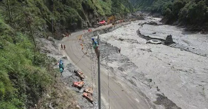 Power restored at core area of mudslide-hit Gyirong Port