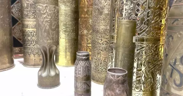 Artisans in Damascus make art from symbols of war