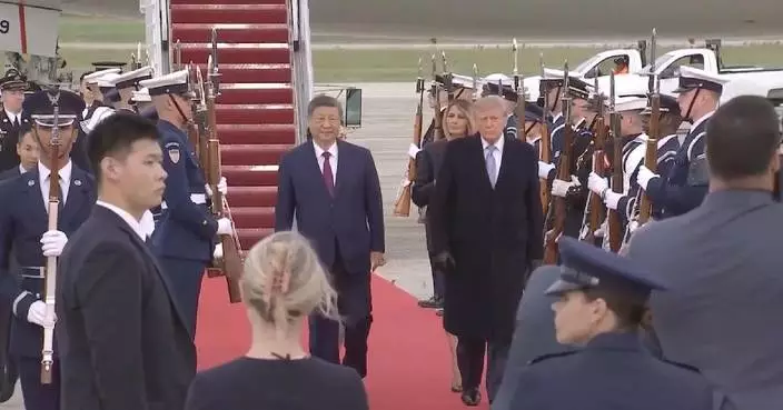 Xi lands in U.S. for state visit, greeted by Trump at airport