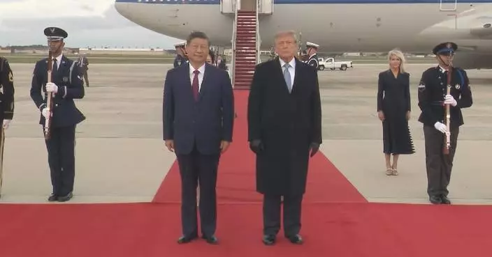 Xi lands in U.S. for state visit, greeted by Trump