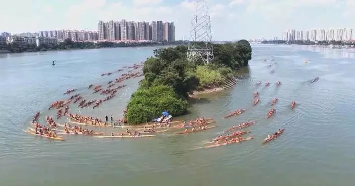 Grand dragon boat race draws big crowds in Foshan