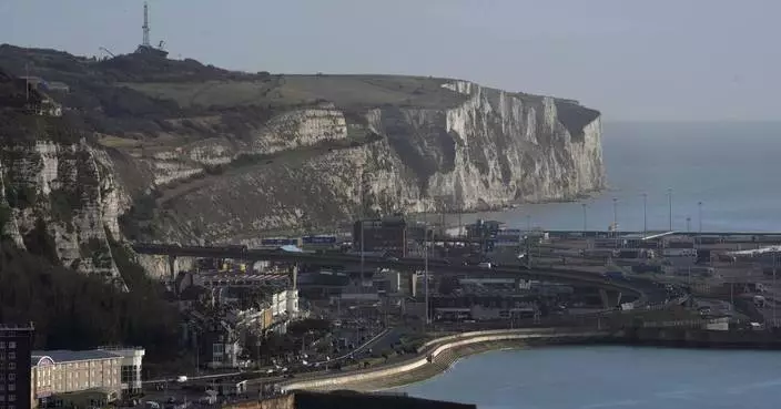 Masked men block traffic to UK's port of Dover in apparent anti-immigrant protest