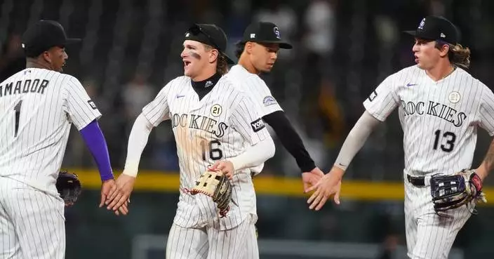 Cole Carrigg goes 4 for 5 and the Rockies defeat the Padres 9-3 to end 8-game losing streak