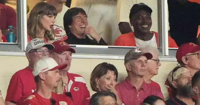 Taylor Swift skips the Emmys for Arrowhead, cheering on hubby Travis Kelce alongside Tom Cruise