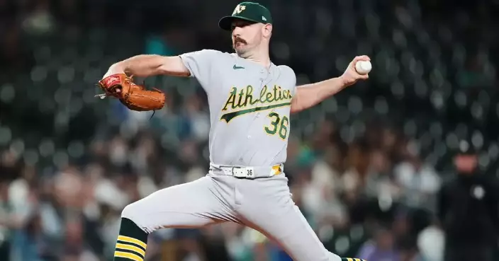 Butler drives in go-ahead run, A's pitchers combine for 18 strikeouts in 7-4 win over Mariners