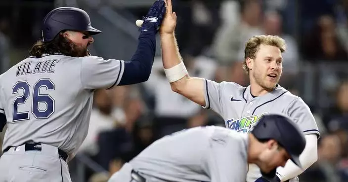Rays clinch 5th AL East title with 6-1 victory at Yankee Stadium in 2nd game of doubleheader