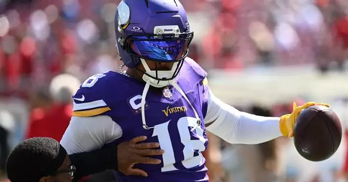 Vikings' Justin Jefferson ruled out against Buccaneers with an ankle injury
