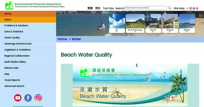 EPD Releases Latest Water Quality Ratings for 40 Beaches: 17 Rated Good, 23 Fair